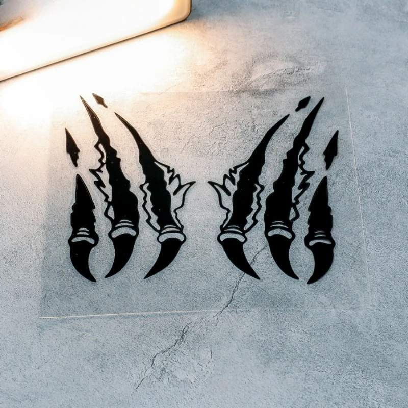 2PCS Cool Motorcycle Stickers Monster Claw Scratch for Cafe Racer Helmet Windscreen Decorative Vinyl Decals Autocollants Moto