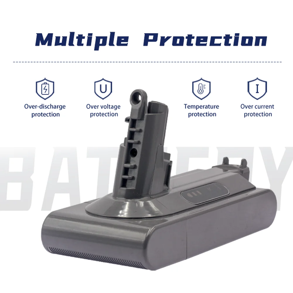 Batería de repuesto V10 para aspiradora inalámbrica, Pila de Iones de litio de 25,2 V y 6,0 Ah para Dyson V10 Animal V10 Absolute V10