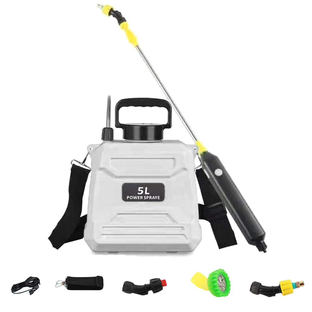 5L Shoulder  Sprayer Garden Water Sprayer USB Rechargeable Lawn Sprinkler 3 Modes Multi-Function for Garden Irrigation