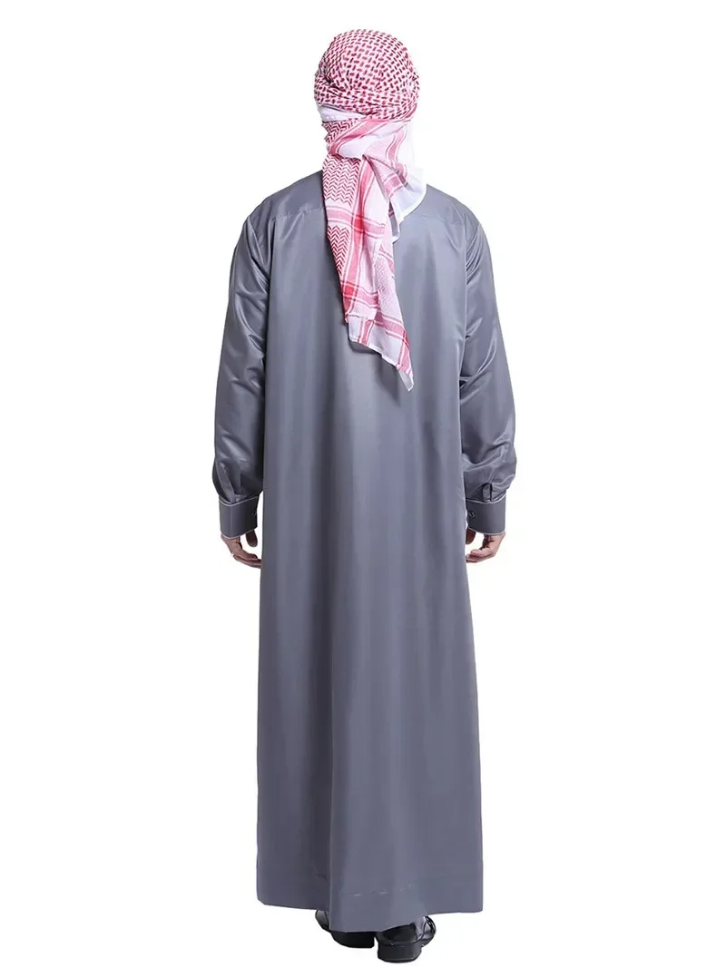 

Новая мусульманская одежда Jubba Thobe Исламская одежда Рамадан Мужская Абая Thawb Длинный халат Саудовская одежда Мусульманский кафтан Jubah Дубай Арабское платье