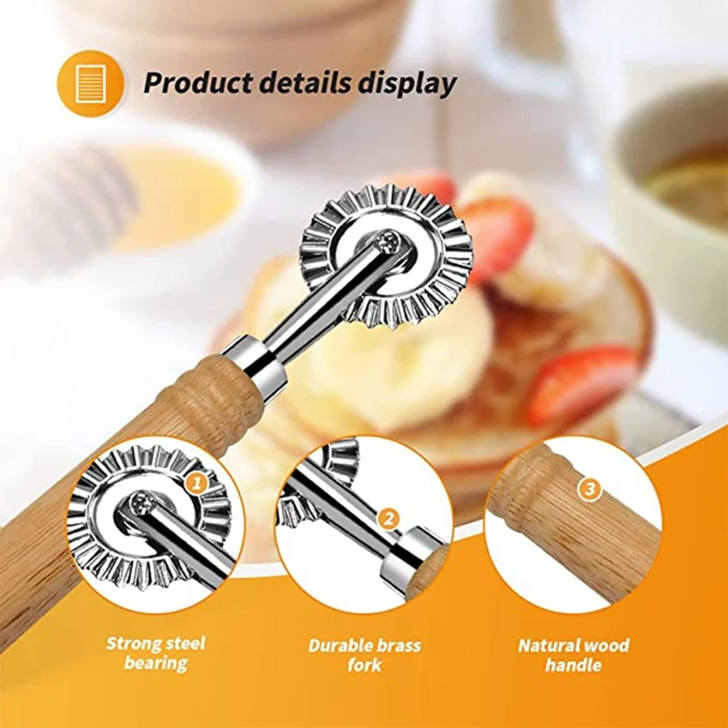 Simple DIY Pasta Cutter Wheel Round Pizza Divider And Knife Pastry Pasta Dough Baking Cutting Tools Home Kitchen Cookie Dumpling