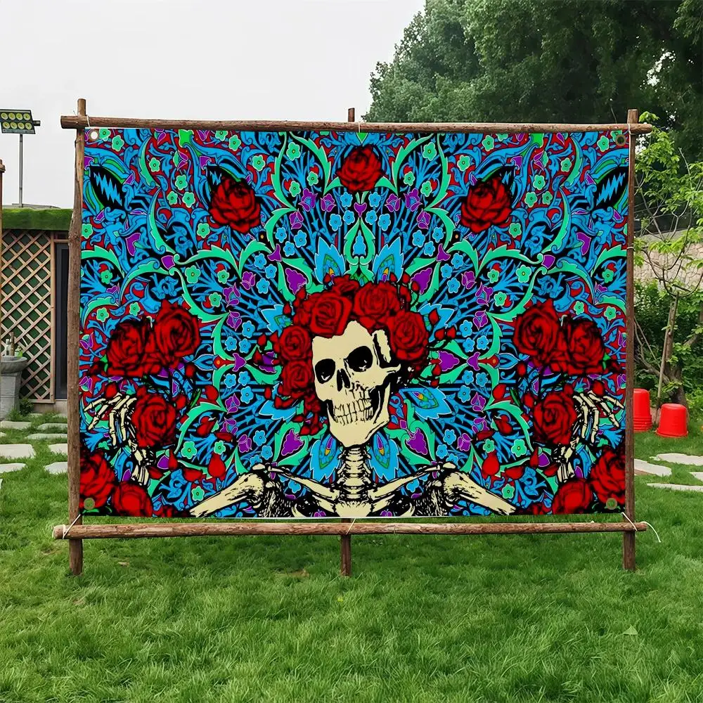 G-Grateful Dead-S Flags Home Yard & Garden Decor Banner - Indoor Outdoor Wall Hanging Flag