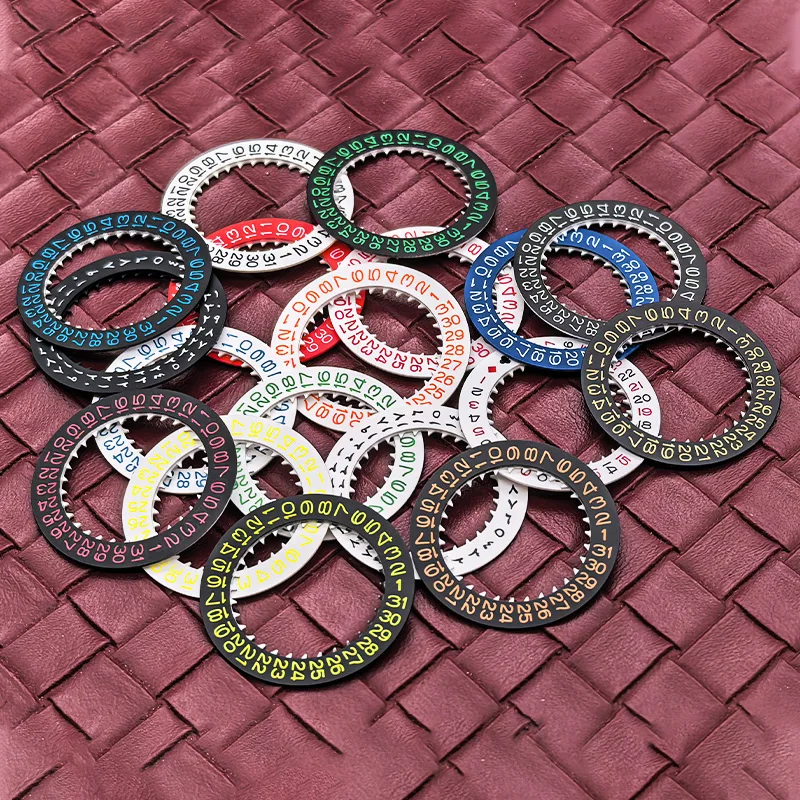 Mod NH35 Date Dial Multicolored NH36 Date Wheel Dial Fits NH35 NH36 NH34 Movement SKX007 SKX009 Case Repair NH35 Date Dial Parts