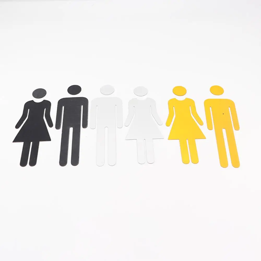 Stereoscopic Adhesive Women Symbol Men Symbol Home Wc Door Hotel Restaurant Signboard Toilet Sticker Toilet Symbol Signage