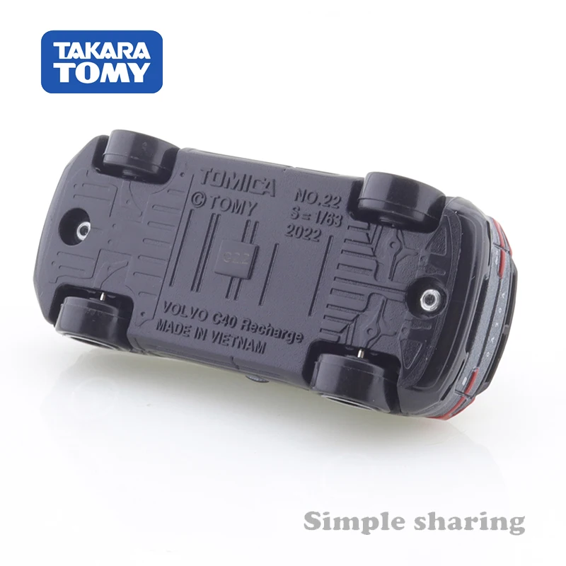 Takara Tomy Tomica No.22 Volvo C40 Recharge 1/63 Car Alloy Toys Motor Vehicle Diecast Metal Model Kids Xmas Gift Toys for Boys