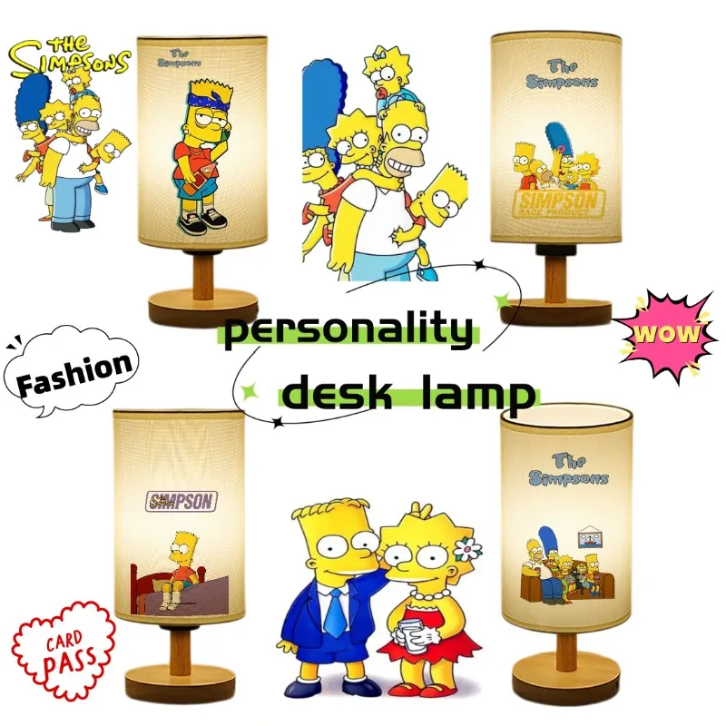 

Небольшая настольная лампа «Симпсоны», милая и модная, креативная, простая, в мультяшном стиле, с защитой для глаз, подарок для друзей.