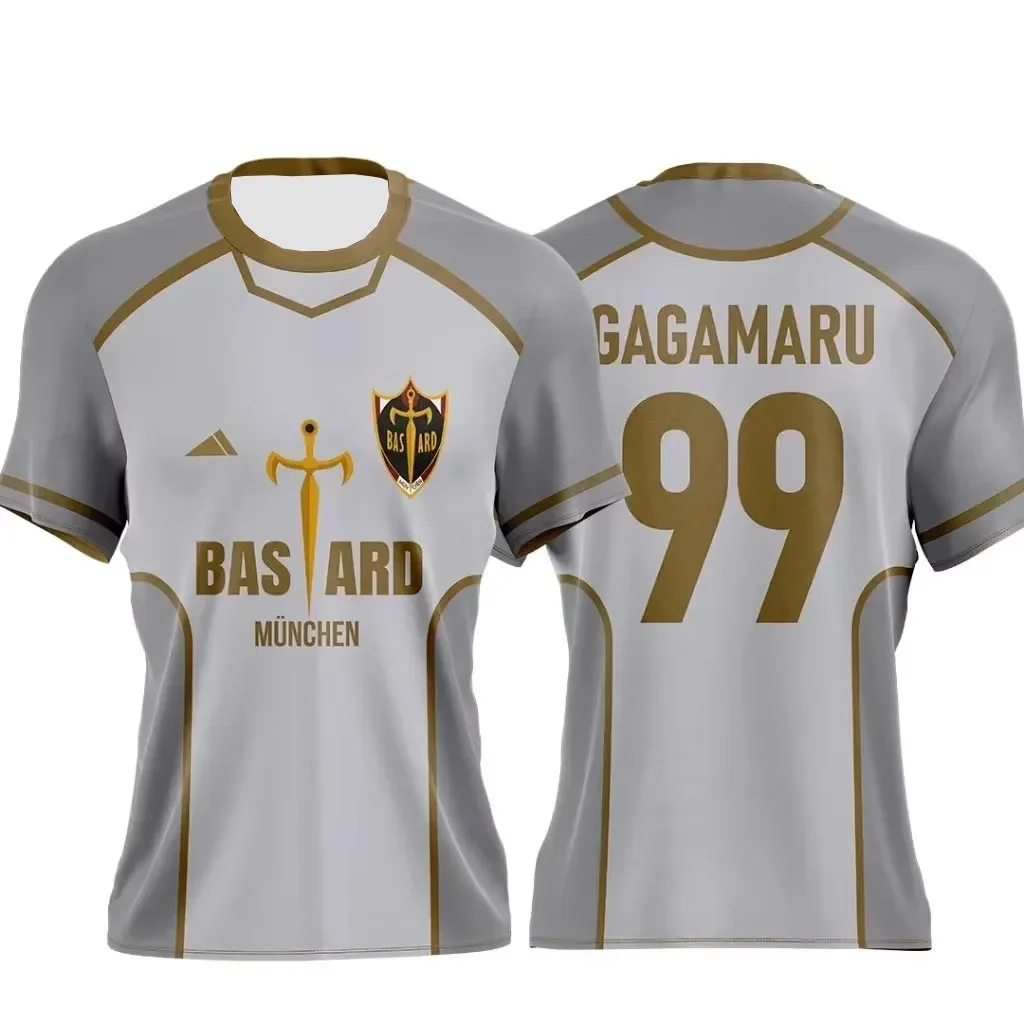 Blue Lock 2026 Anime Shirt New Bastard Munchen 99 Gagamuru 3D Printed Short Sleeve Round Neck Casual Family Matching Clothing