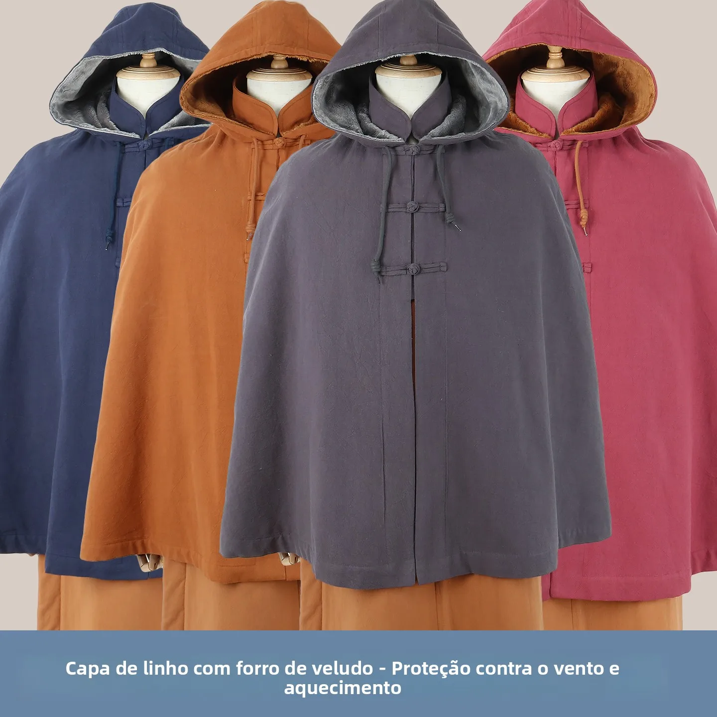 men's-and-women's-thickened-flaxen-winter-monk-clothes-short-and-medium-length-velour-robe-buddhist-casual-wear-single-button