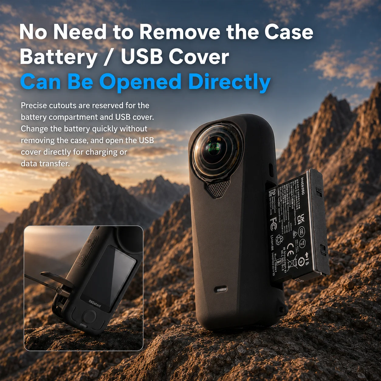 Full Body Protective Case for Insta360 X4 Air Portable Shockproof Dustproof Soft Silicone Cover With Lens Cap Camera Accessories view 4