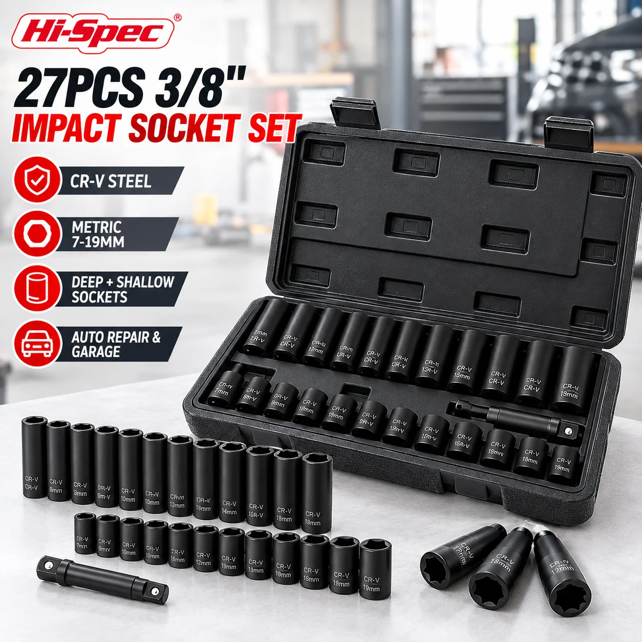 Hi-Spec 27PCS 3/8