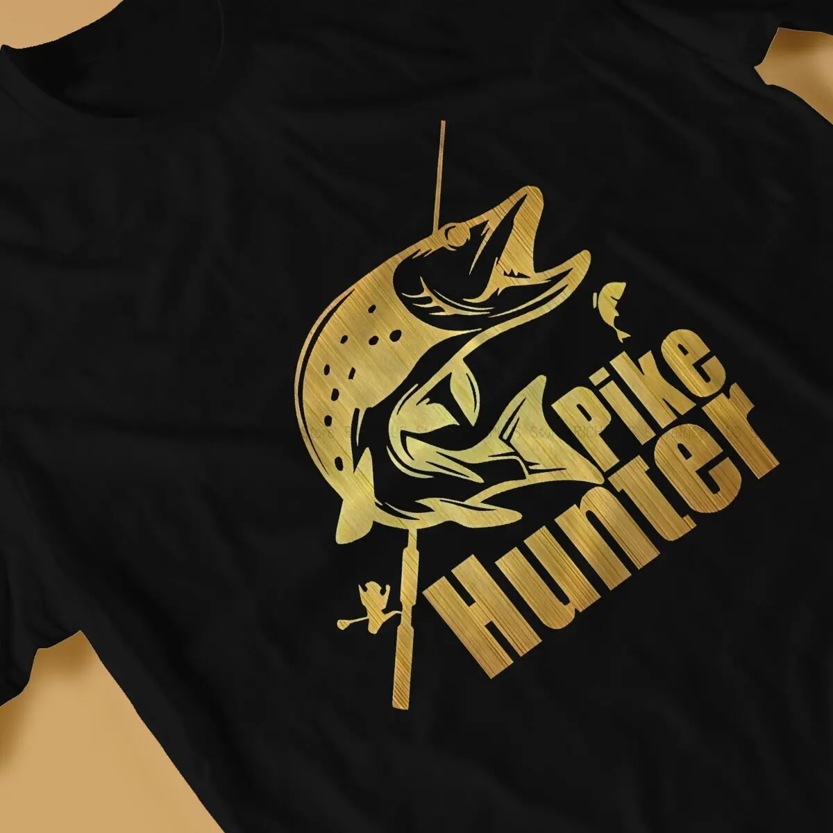 Pike Hunter Kaos Oblong pria gigit pancing atasan oblong poliester oblong hadiah ulang tahun lucu