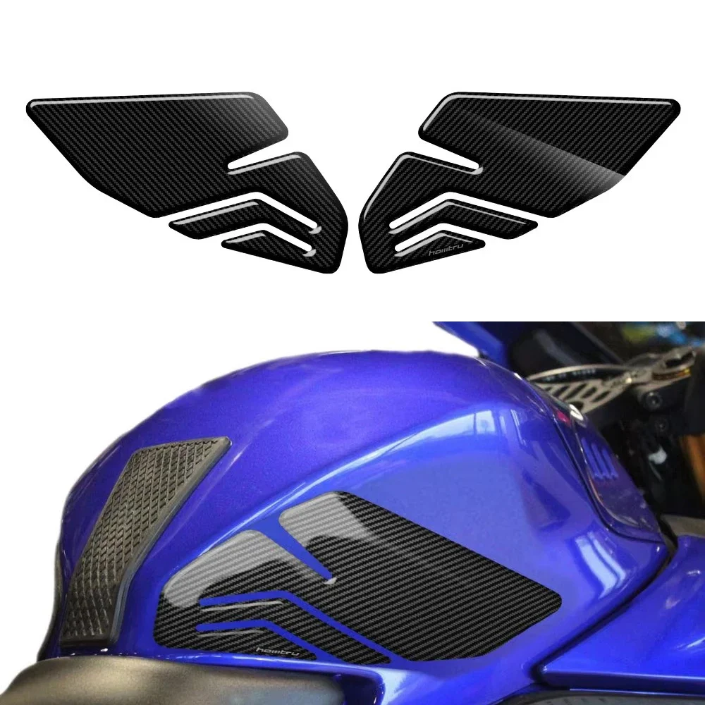 Motorcycle Fuel Tank Anti-Slip Mat For Yamaha R3 2019-2024 Side Tank Pad Protective Gas Knee Grip Traction Sticker