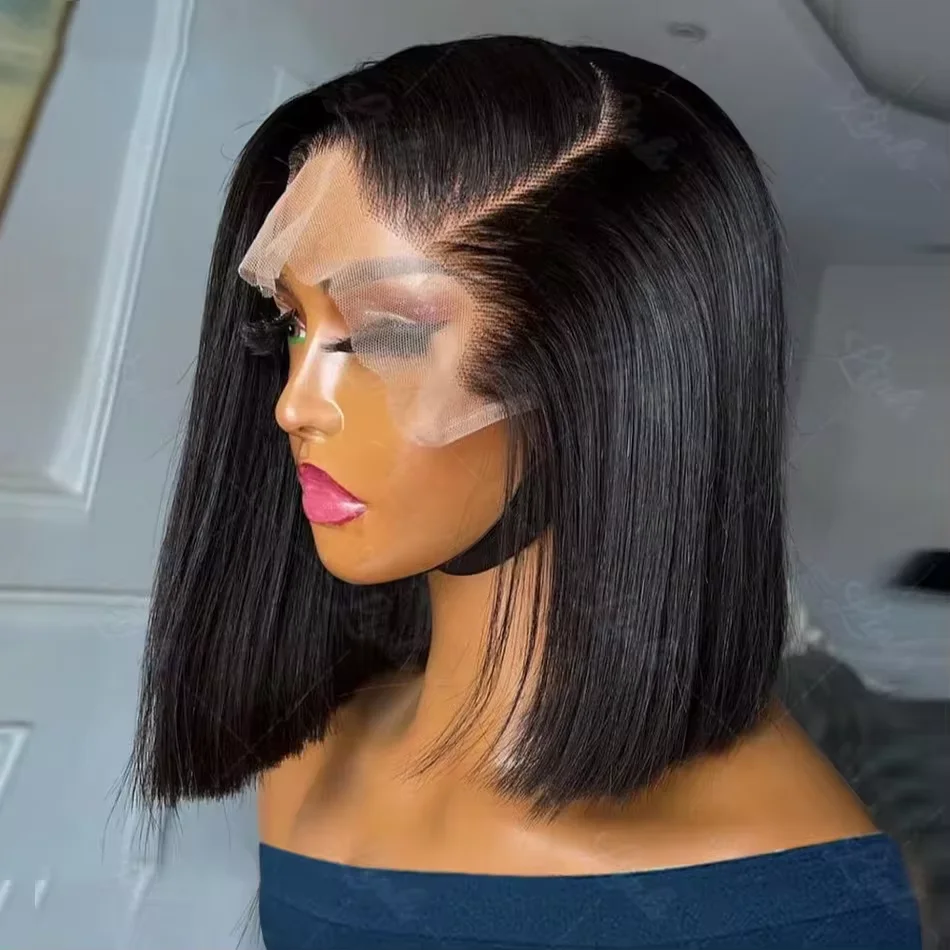 

13x4 Straight Lace Front Wigs Straight Glueless Bob Wigs Human Hair Pre Plucked Human Hair For Women Brazilian Remy Cheap Wig