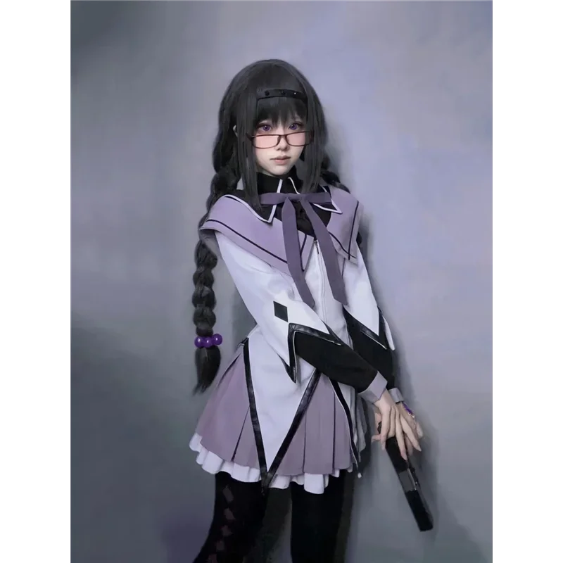 Akemi Homura Waist Up Combat Suit  for Halloween Carnival Party Event Anime Adult COS Christmas Gift