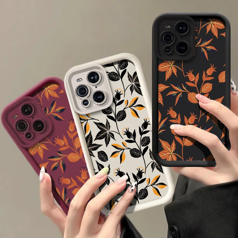 حافظة هاتف من السيليكون غير اللامع لهاتف OPPO Find F19 Pro Plus X8 X5 Pro X3 Lite F9 F21 F17 Pro 5G ريترو يترك نمط غطاء مقاوم للصدمات