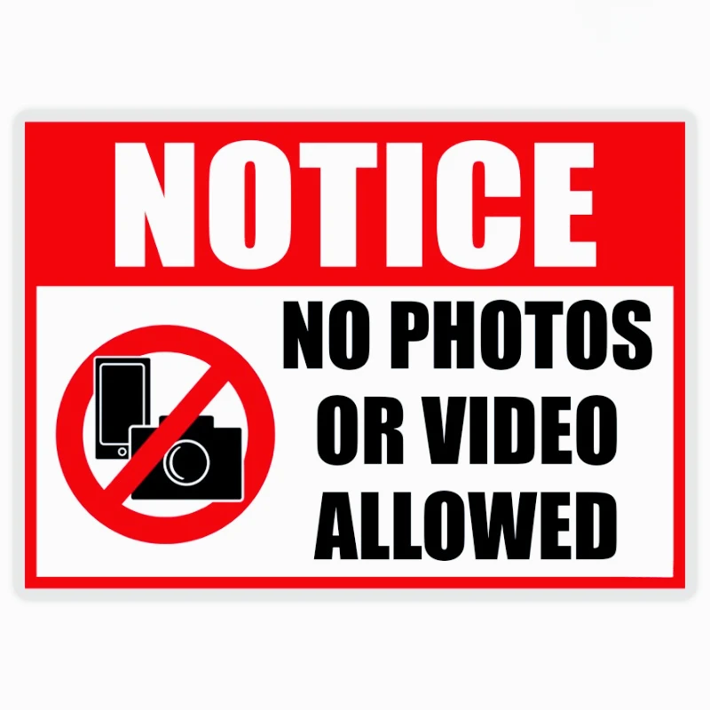 

Car sticker Private No Photos or Videos Allowed Suitable for car bumpers and Windows 13cm PVC KK
