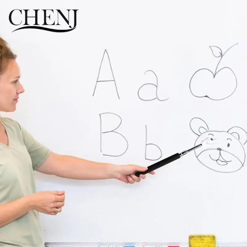 Ponteiro telescópico retrátil do professor, Teaching Stick for Classroom, Ponteiro de mão