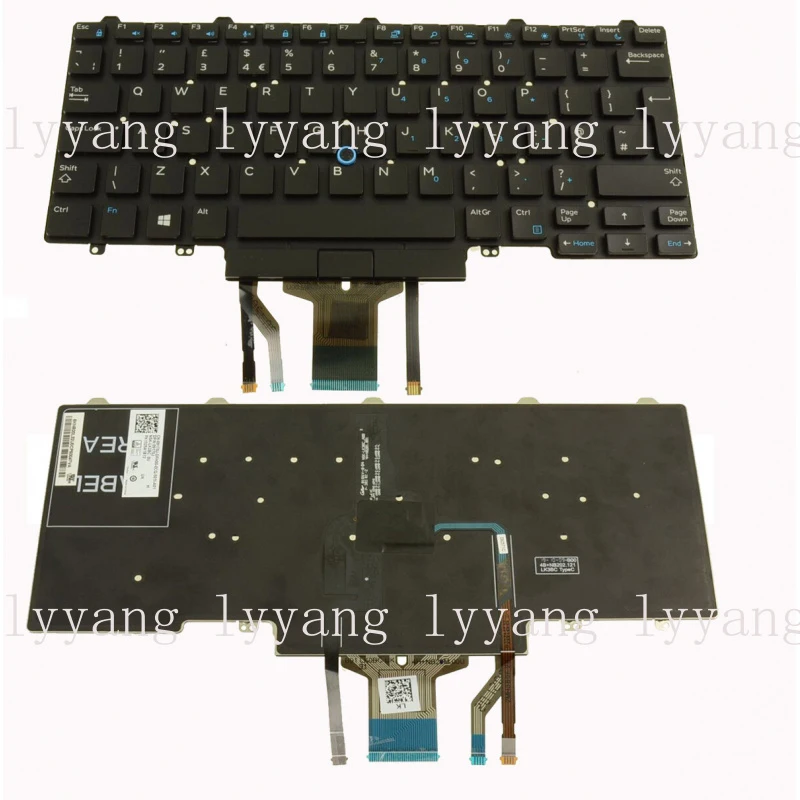 f  9170J FOR DELL Latitude 5490 7490 5495 Laptop Backlit Keyboard Dual Point