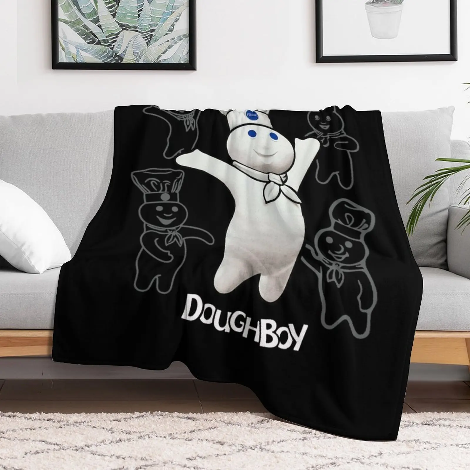 

Doughboy Mascot Cute Emotions Throw Blanket Fashion Sofas Sofa Quilt Large Softest Blankets