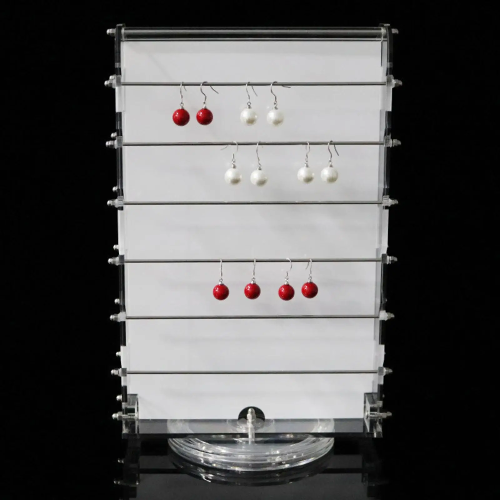 

Акриловая подставка для сережек, 7-уровневая вращающаяся элегантная легко собираемая вешалка для сережек, держатель для сережек для висячих сережек