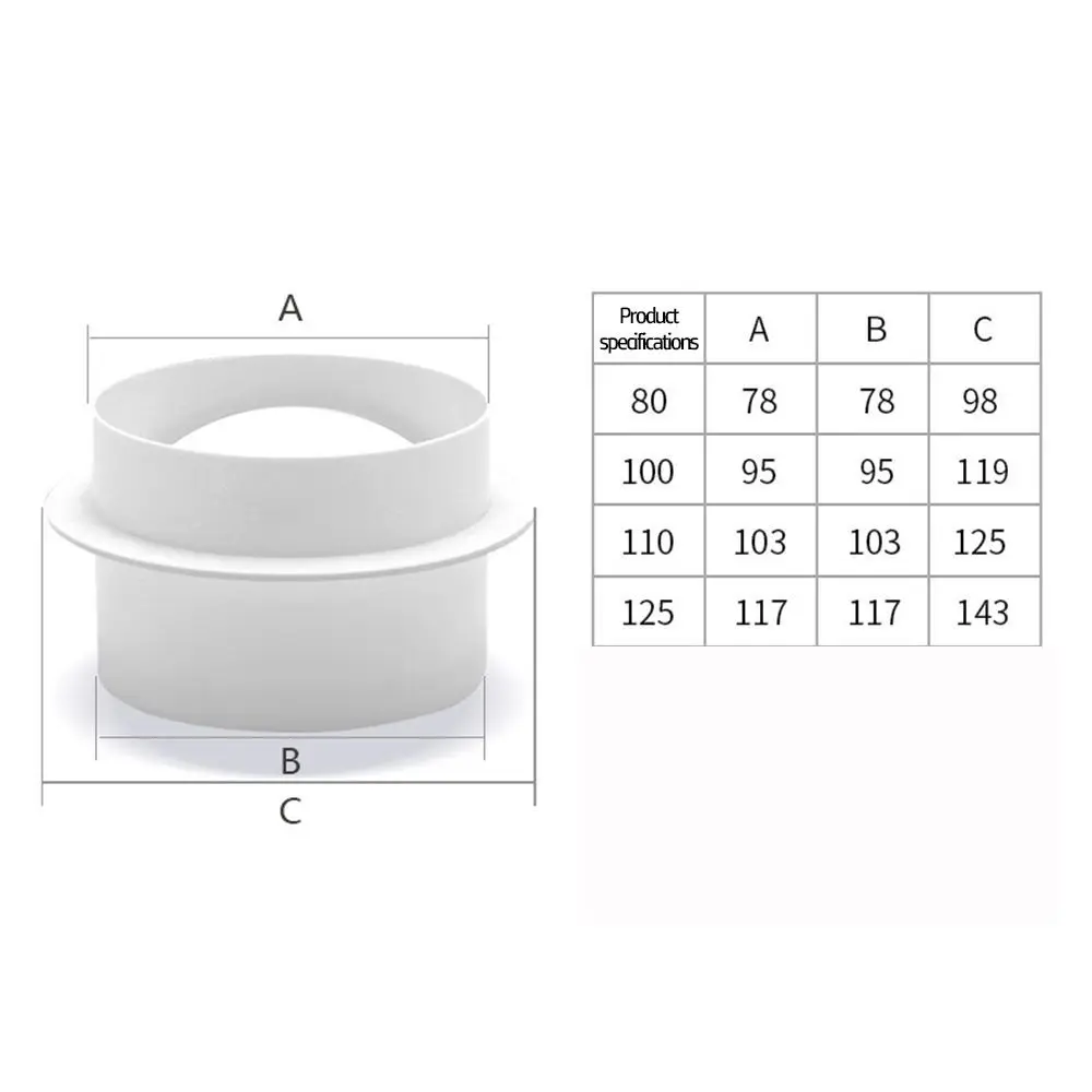 80-125mm Pipe Check Valve Round Air Duct Check PVC Ventilation Check Valve Pipe Draft Blocker Home Improvement Hardware