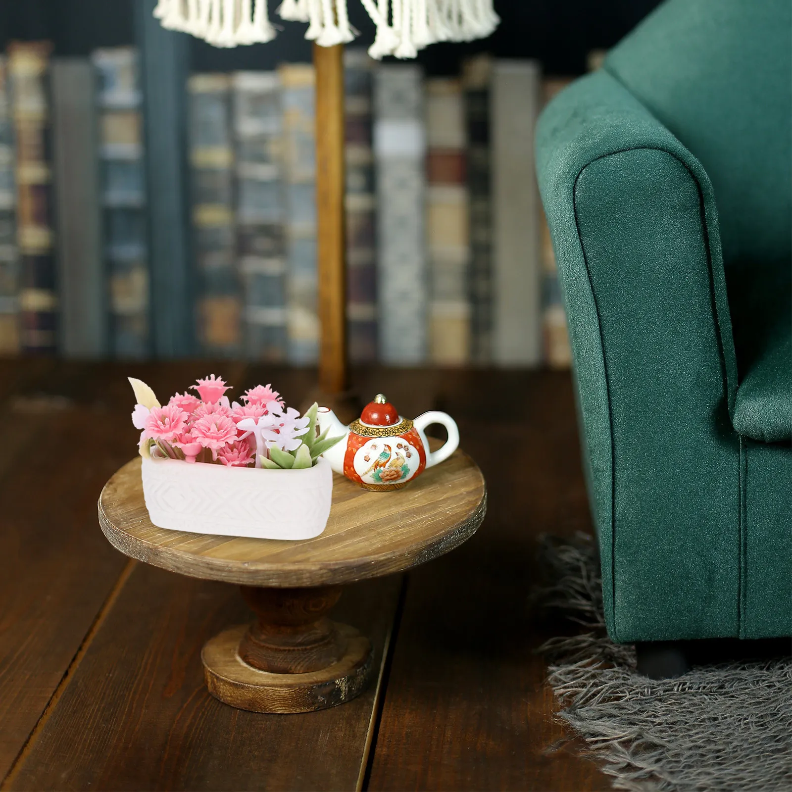 Mini Ceramic Flower Pot for Bonsai Simulation – Desktop Ornament & Home Miniature Scene Decor