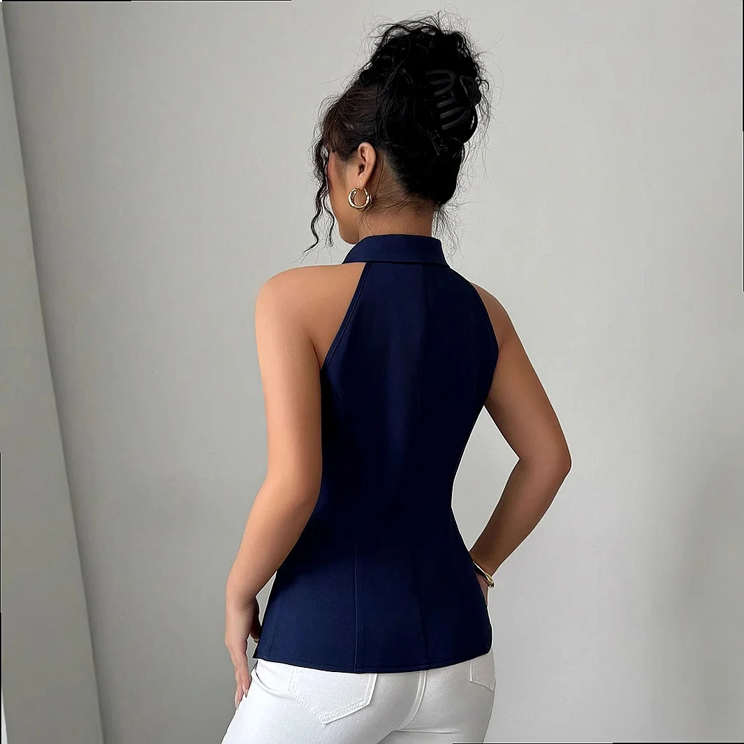Women Sleeveless Knit Vest Top Summer French Chic Slimming Sweater Vests Waistcoat Tank Tops