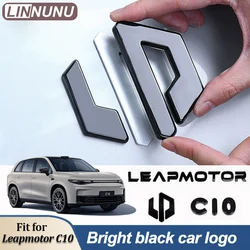 Linnunu Fit for Leapmotor C10 Black Car Logo Car Exterior Decoration Parts Front Hood Emblem Steering Wheel Emblem Wheel Hub Emblem Rear Emblem Decorative Stickers Car Accessories