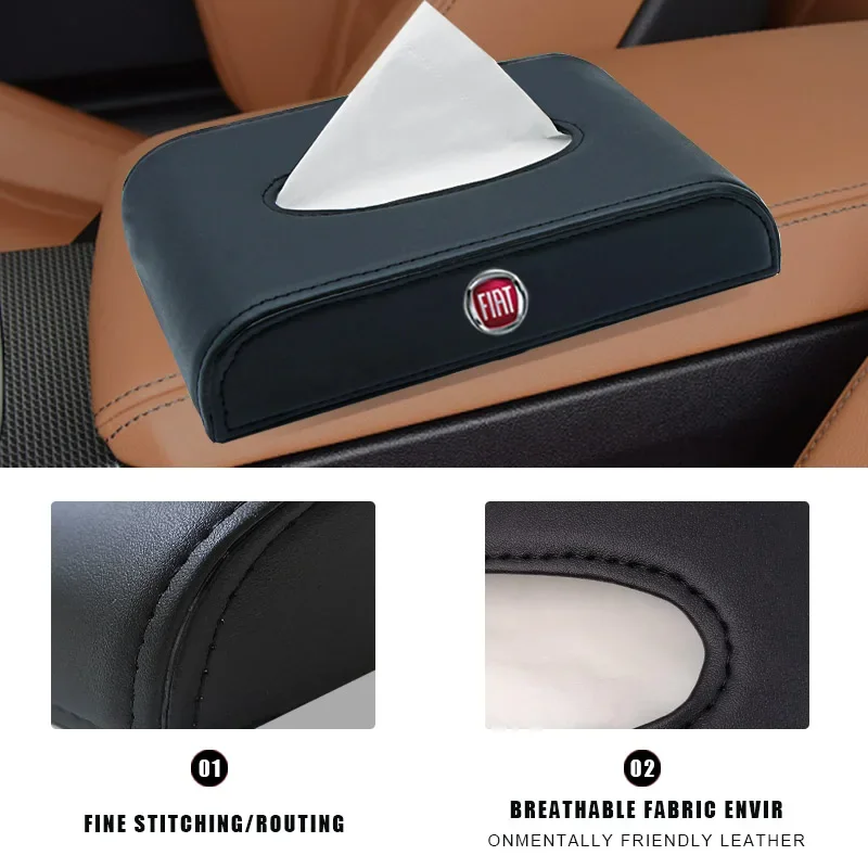 

Коробка для салфеток, автомобильный настольный большой ящик для хранения FIAT 500x Grande Punto Evo Tipo Stilo Astra Bravo Panda Freemont Linea, автомобильные товары