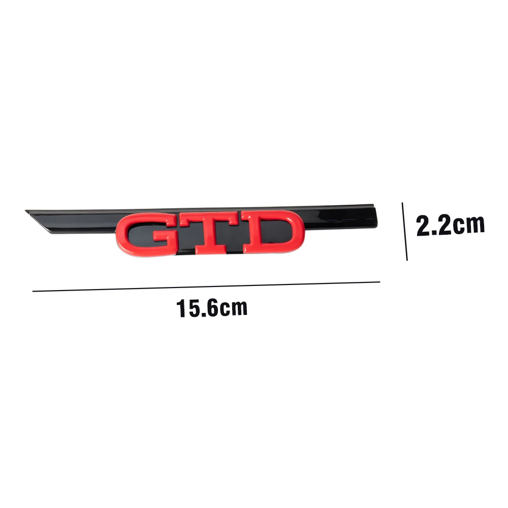 3D ABS Car Styling GTD Logo Badge Front Grille Emblem Replacement Auto Modification Accessories for Volkswagen VW Golf 8 MK8