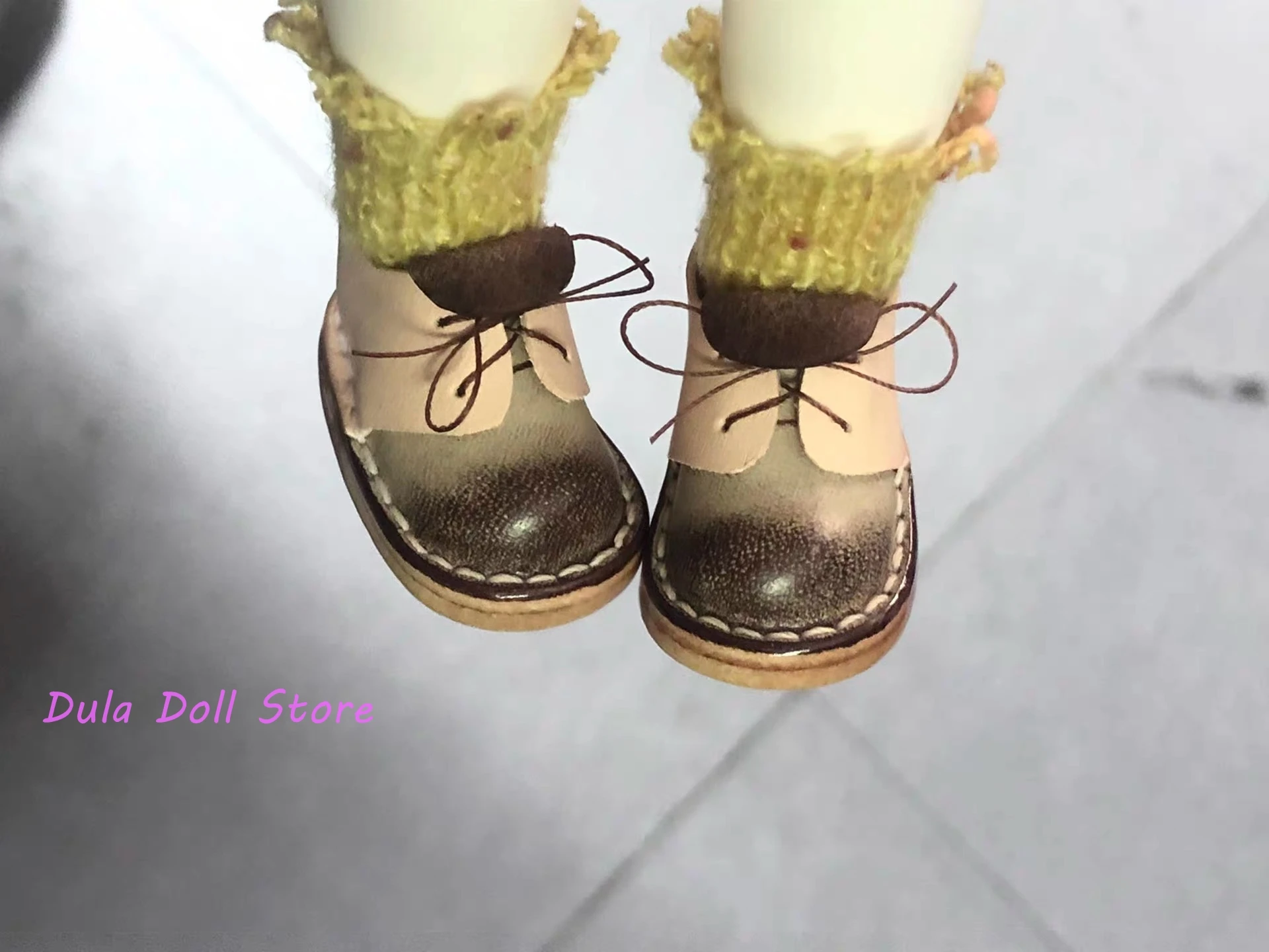 Dula boneca camada superior cor do couro retalhos sapatos blythe ob24 ob22 grande peixe corpo gl pequeno 6 bjd boneca acessórios