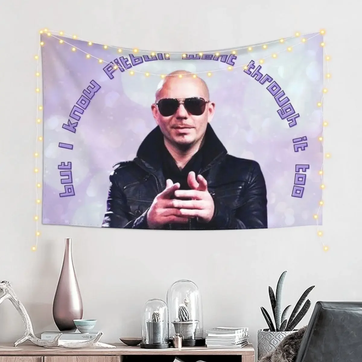 Pitbull Has Been Through It Too Mr.Worldwide Design Tapestry Aesthetic Home Decor Decoration For Home Tapestry