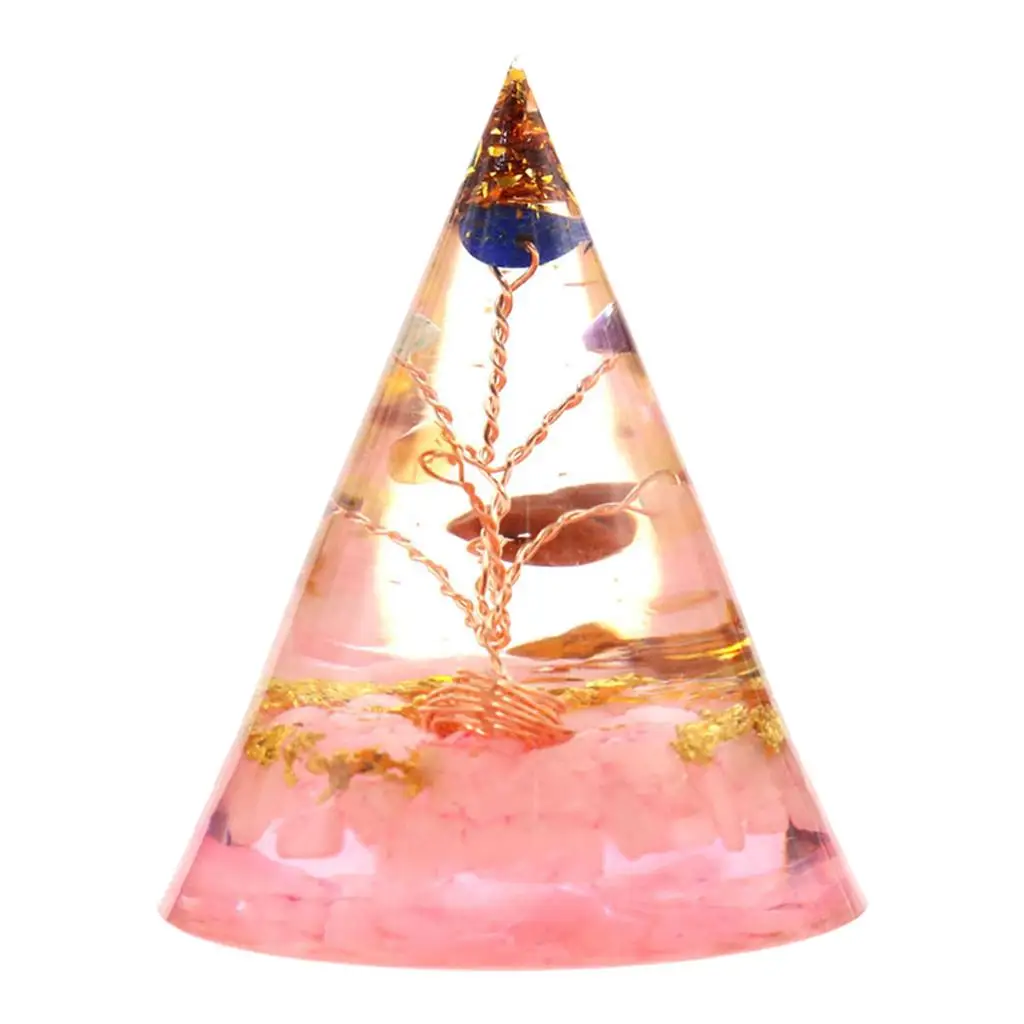Crystals Pyramid Stones, Charged Engraved Balancing Health Gemstones, Spiritual Quartz