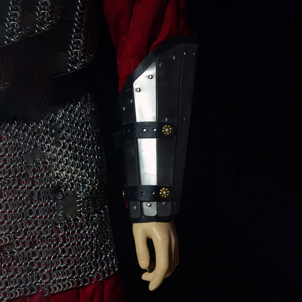 Tactical Stainless Steel Armguards Airsoft Cut-Resistant Impact-Resistant Wrist Armor for Outdoor CS Paintball Shooting Cosplay