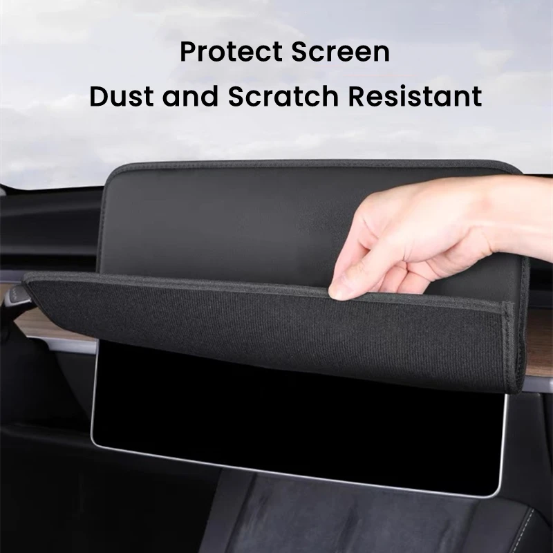 Anti-UV Sunshade Screen Protection Cover For Tesla Model 3 Y Center Console Navigation Display Dust Case Interior Accessories