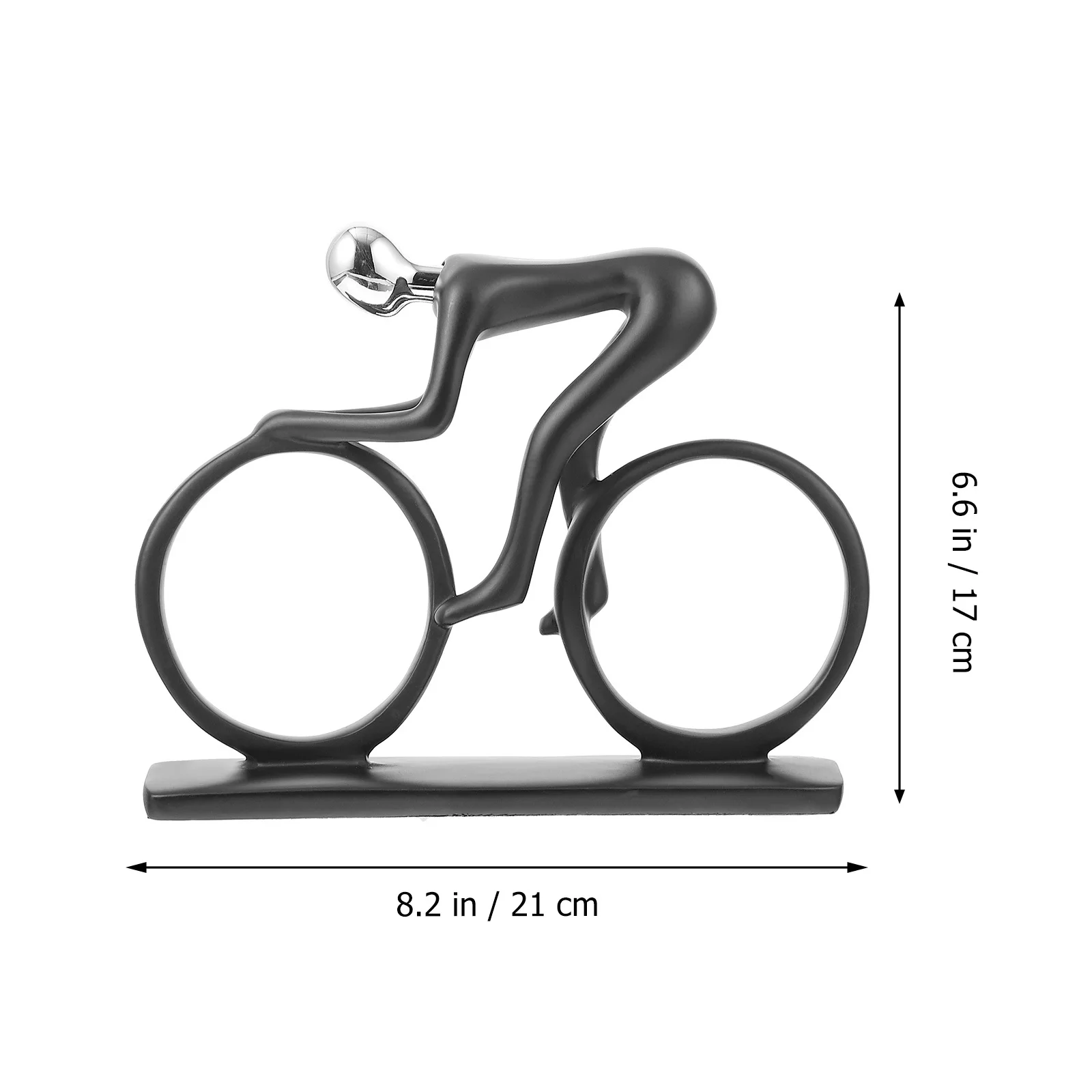 

Male Cyclist Statue Bicycle Sculpture Abstract Figurine Decor Bike Sculptures Home