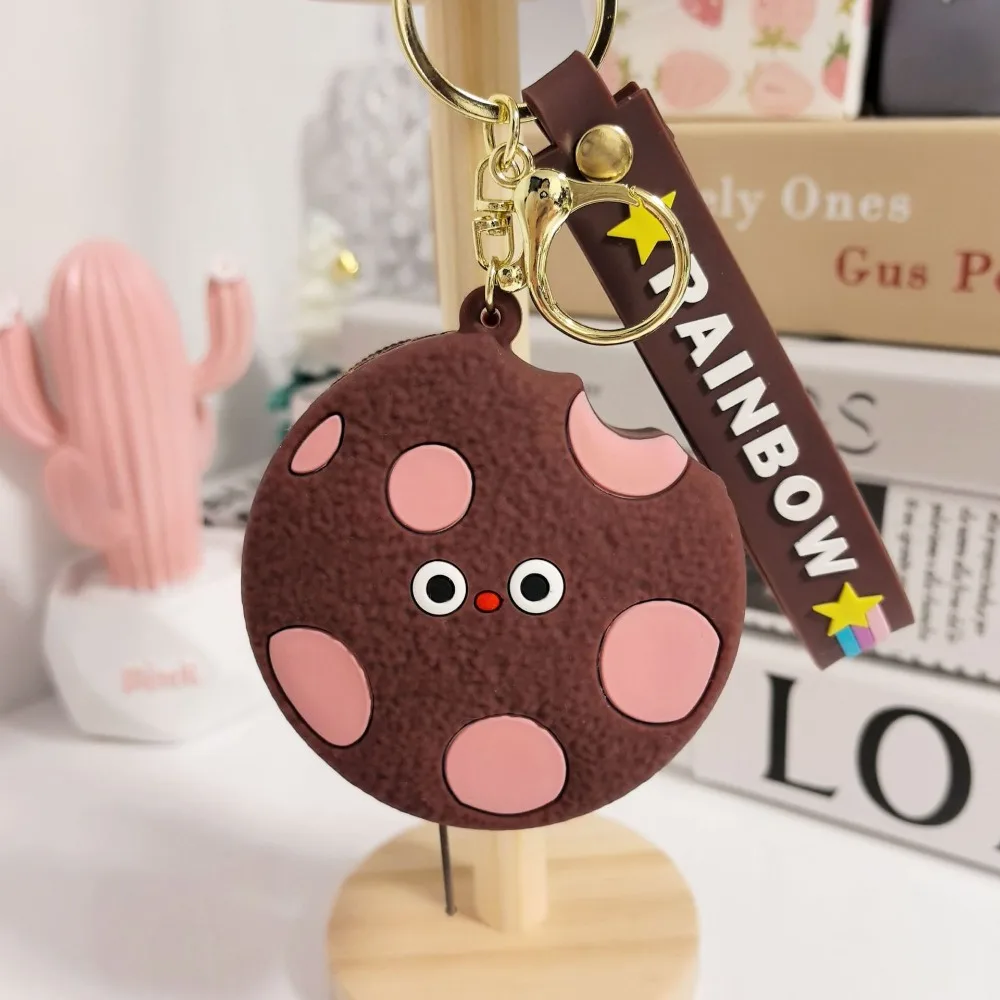 Mini Storage Bag Food Silicone Coin Purse Creative Hamburger Cartoon Keychain Bag Silica Gel Portable Earphone Bag Kids