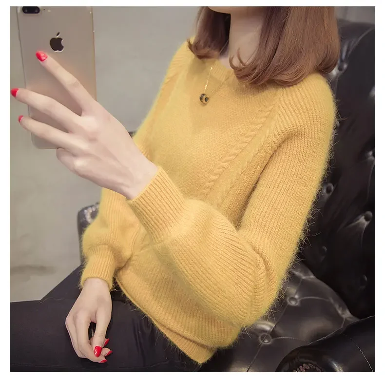 Ladies Fashion Pullover Sweater Women Clothing Girls Autumn Casual Knitwear Female Woman OL Sweaters Cheap wholesale Y57