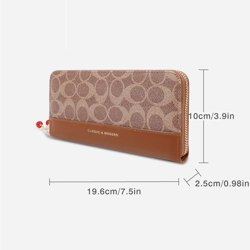 Fashion Zipper Wallet Ladies Long Wallet Tote Bag Coin Card Holder PU Leather Wallet Wallet