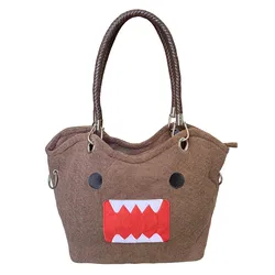 Domo Kun borse a tracolla in peluche Cute Anime Tote Bag per donna borsa marrone da donna