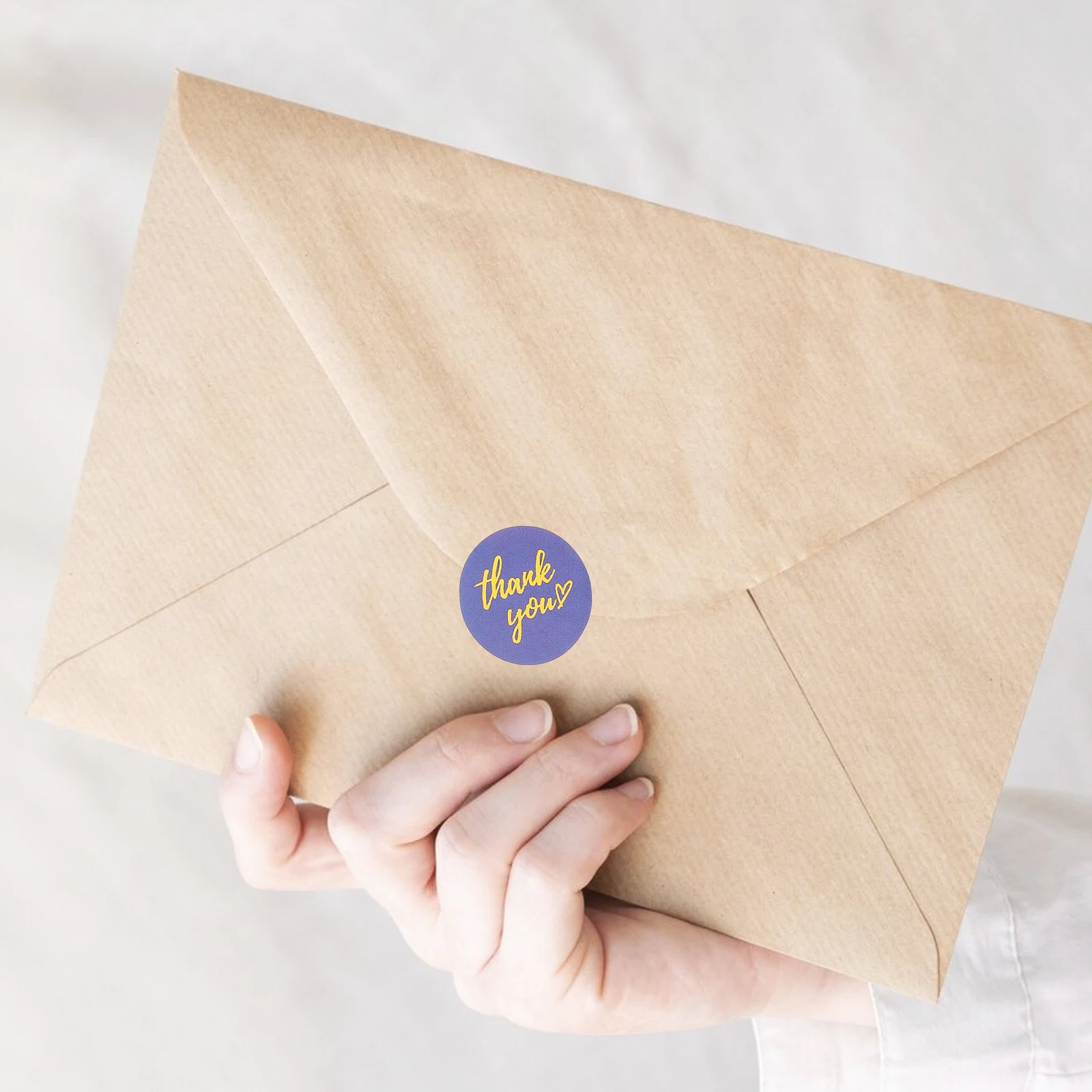 

FRCOLOR 1 Roll Thank You Stickers Circle Label Decor Sealing Adhesive Decal Self Adhesive Thank You Sticker for Gifts Packaging