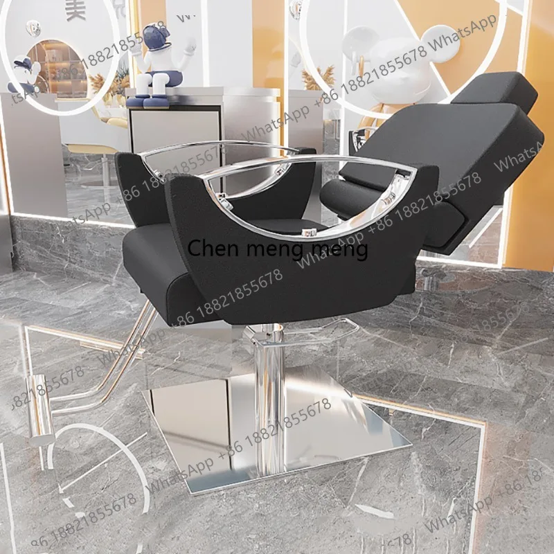 Portable Folding Barber Chair Salon Hair Shop Hair Salon Barber Chairs Barbershop Sillon De Barbería Commercial Furniture