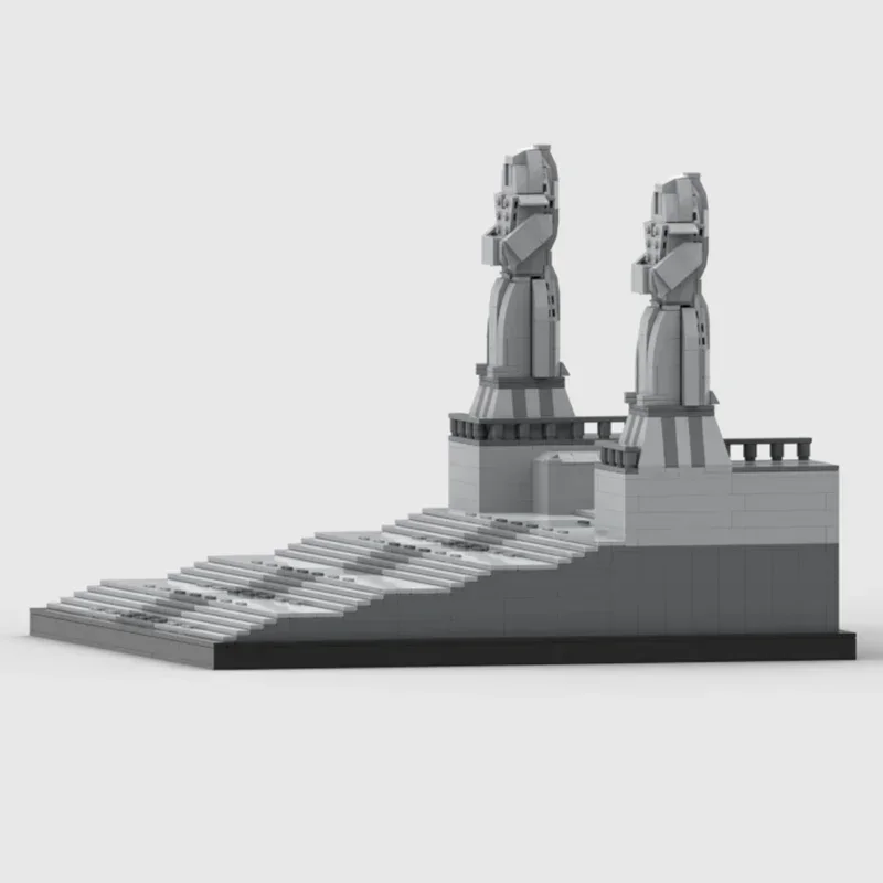 Star Movies Modello Moc Mattoni da costruzione Tempio Ingresso Scala Tecnologia Blocchi modulari Regali Giocattoli di Natale Set fai da te Assemblaggio