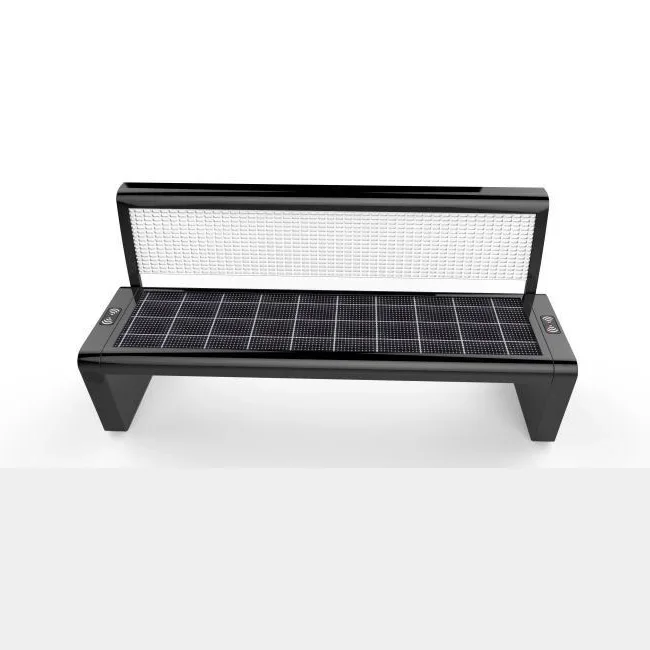 Bench Seat Outside Public Park Seating Bench Garden Furniture Patio Bench Chair With Solar Panel