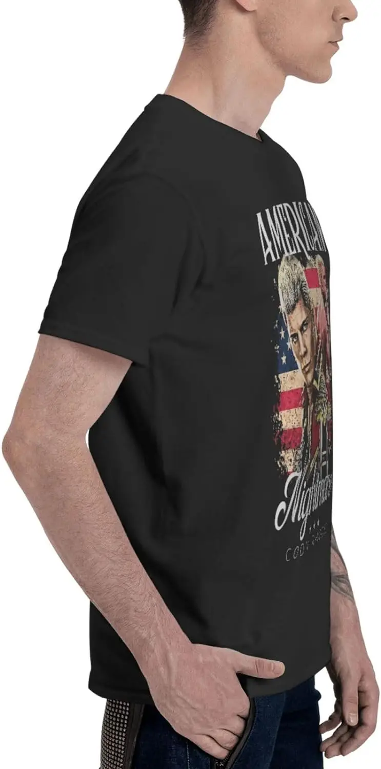 Cody and Rhodes Men Womens Casual Fashion Cotton Crewneck Short Sleeve T-Shirt Black