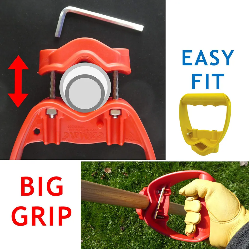 Shovel or Rake labor-saving Handle Attachment Shovel Work with Garden Shovels Rakes, D Grip Ergonomic Handle Replacement