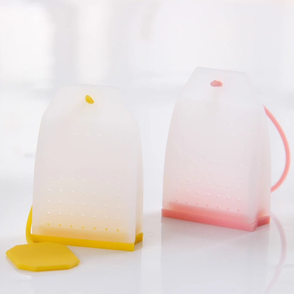 

Silicone Reusable Tea Bag Tea Infuser Strainer Loose Leaf Filters Steeper for Tea Cups Mugs Teapots (Yellow)