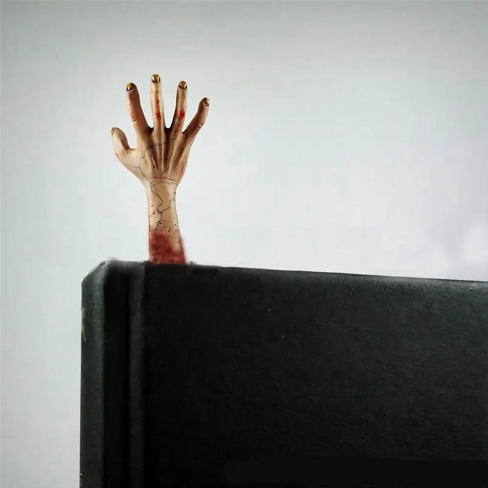 Creative Scary Hand Bookmarks Resin Crafts Funny Devil'S Hand Bookmark Halloween Decorations School Stationery