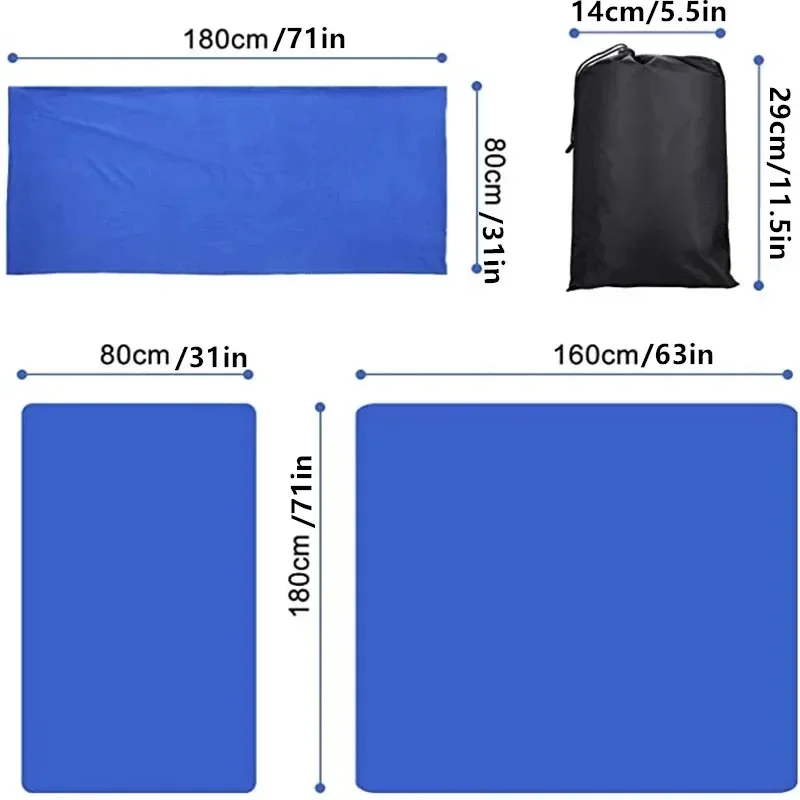 Portable Ultra-light Polar Fleece Sleeping Bag Outdoor Camping  Tent Bed Travel Warm Sleeping Bag Liner