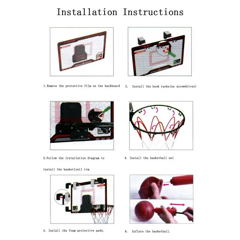 Indoor-Basketball rahmen mit LED-Licht Mini faltbarer Basketballst änder mit 2 Bällen Basketball korb mit elektronischer Anzeigetafel